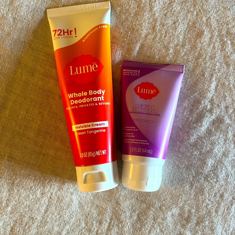 Lume deodorant and body wash